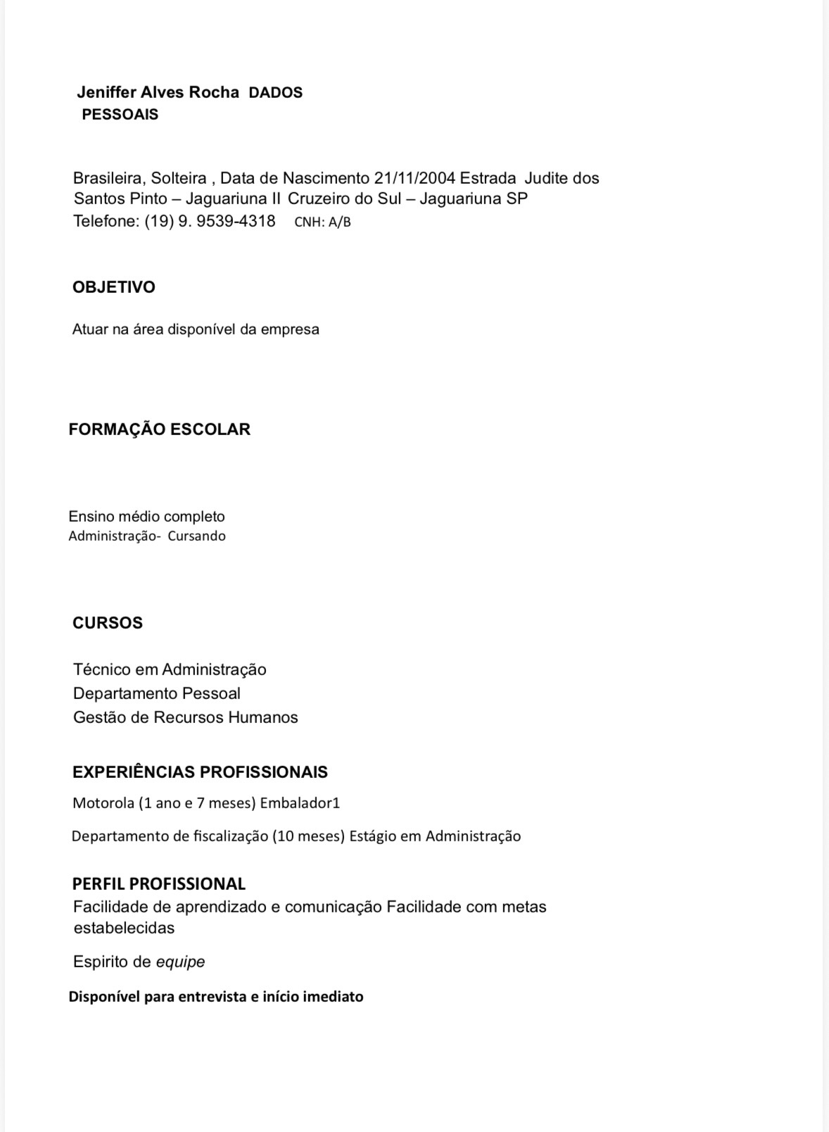 Capa de Jeniffer alves Rocha